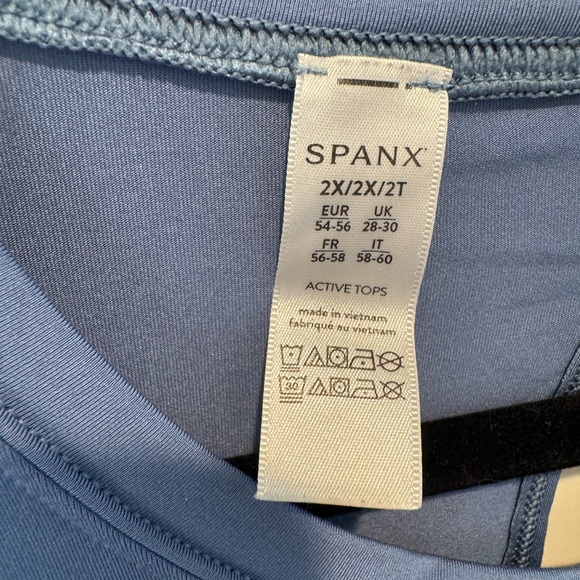 SPANX Blue Long Sleeve Athletic Top Size 2X - Picture 11 of 11